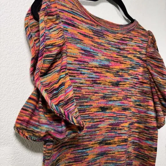 Anthropologie Sweater Womens Multi Stripe Sleeveless Ruffle Boho Size XS - Picture 3 of 6